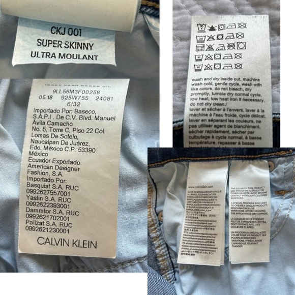 Calvin Klein Jeans 001 Super Skinny Mid Rise Jeans Med Wash Size 6 - Picture 13 of 15